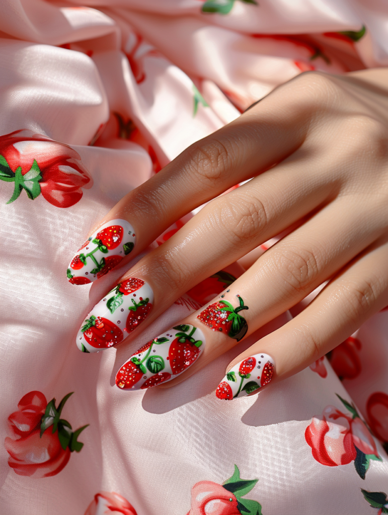 28 Beautiful Strawberry Nail Ideas